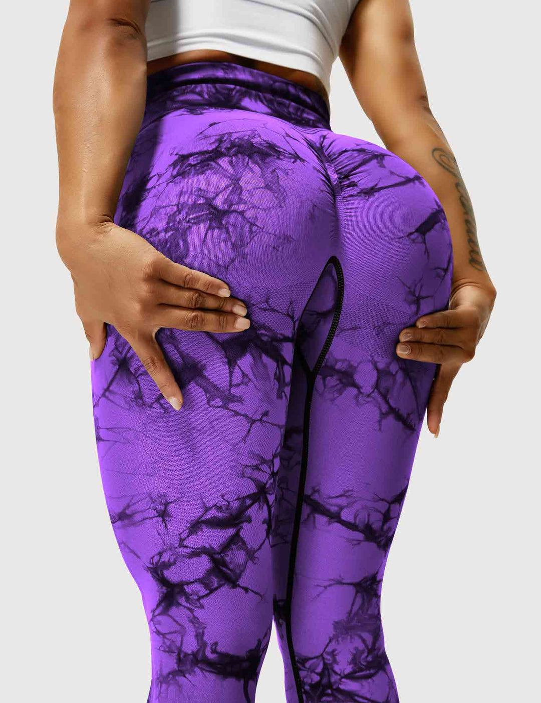 Leggings de sport pour femmes sans couture avec taille haute – opaque, sculptant la silhouette et confortable