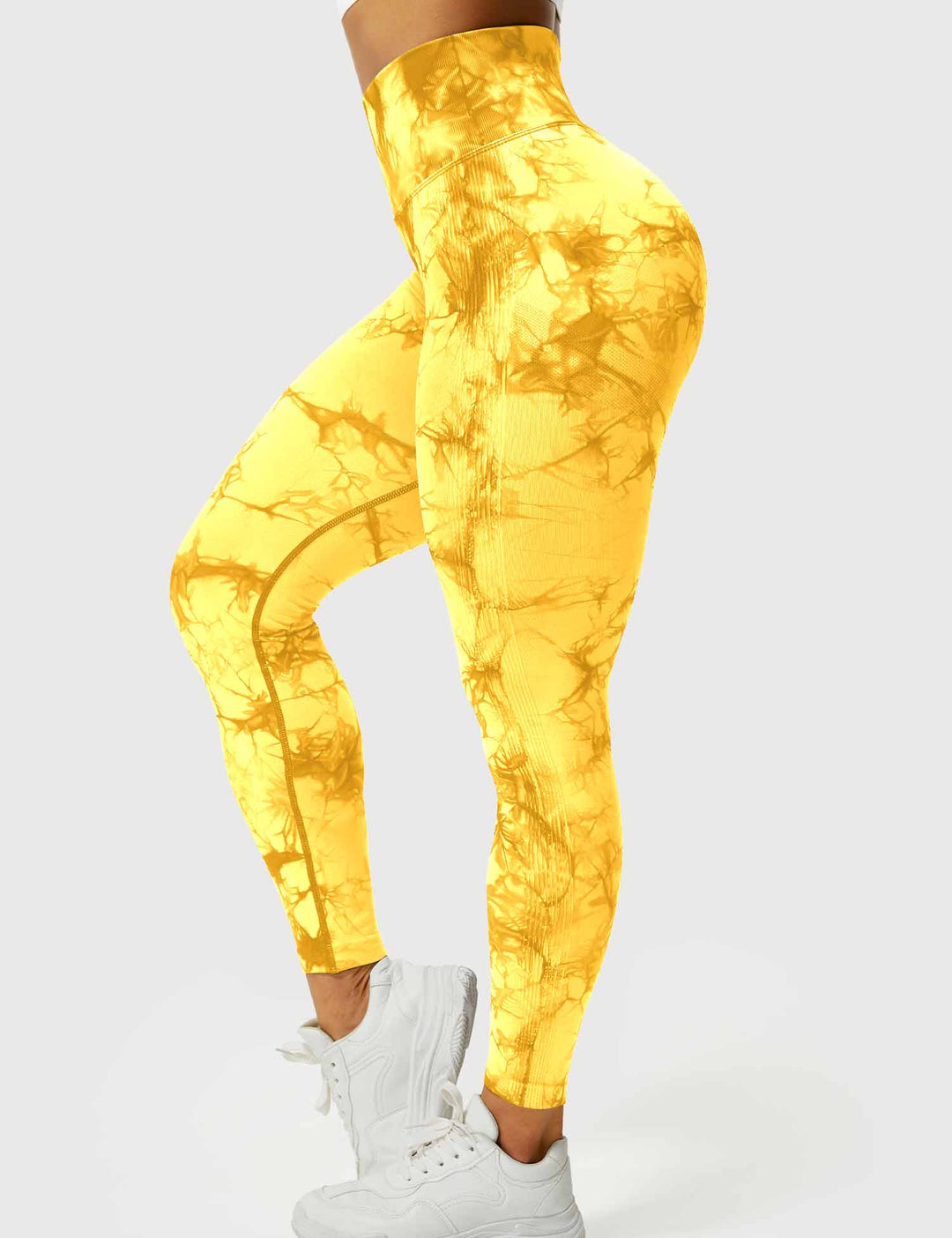 Leggings de sport pour femmes sans couture avec taille haute – opaque, sculptant la silhouette et confortable