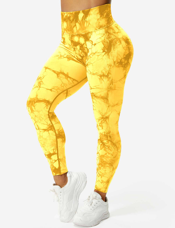 Leggings de sport pour femmes sans couture avec taille haute – opaque, sculptant la silhouette et confortable
