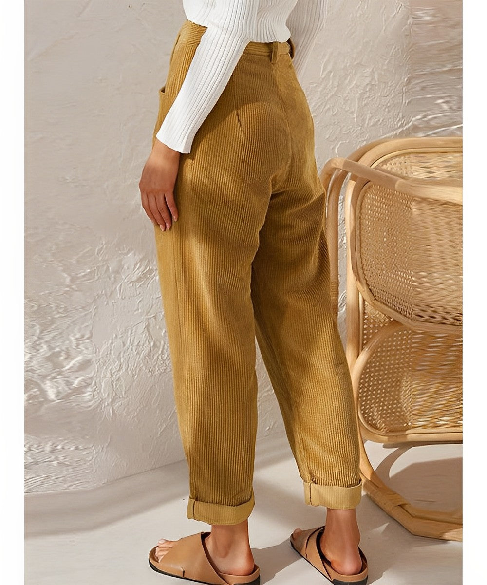 JANA - Pantalon en velours côtelé à la mode