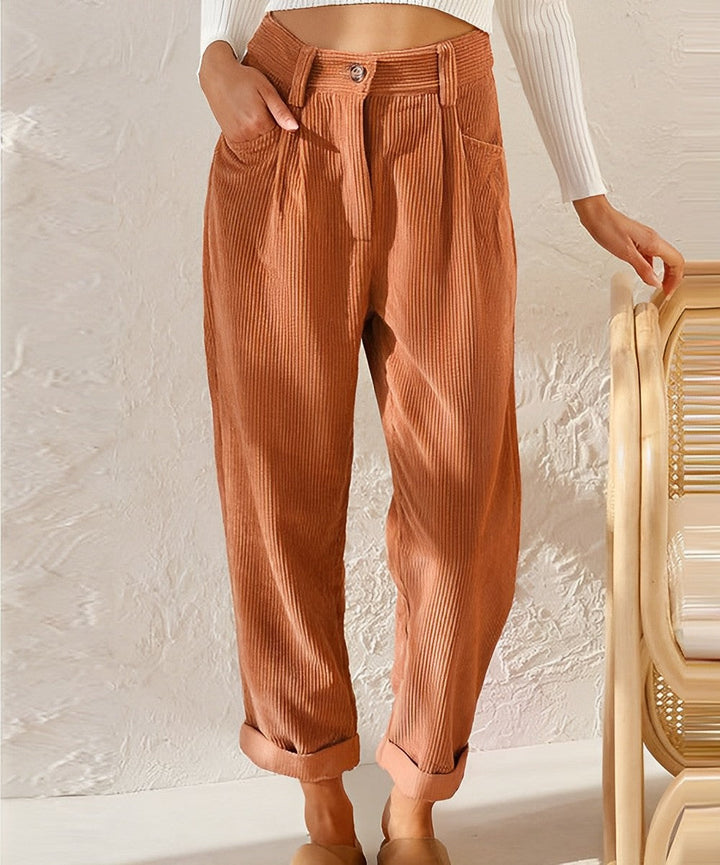 JANA - Pantalon en velours côtelé à la mode