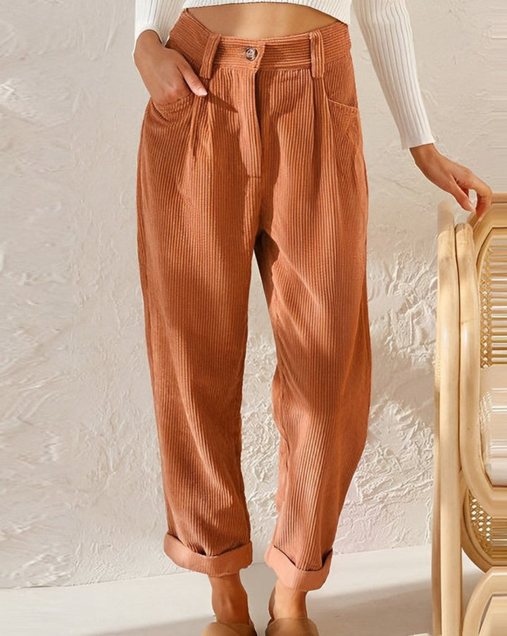 Pantalon en velours côtelé confortable
