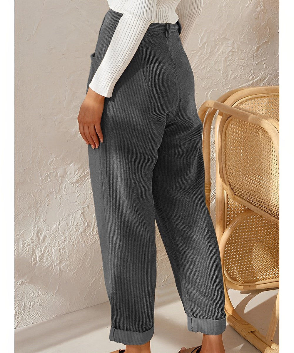 JANA - Pantalon en velours côtelé à la mode